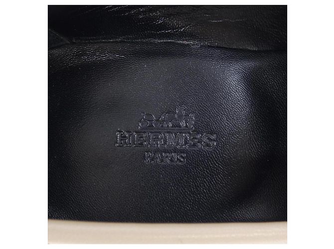 Hermès Mocassini Hermes Chevre Bianco Grigio - vista 6
