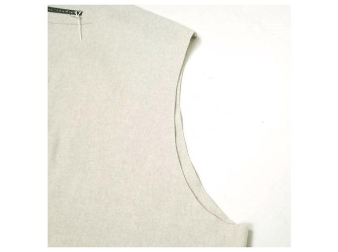 Autre Marque mi hermoso landlet Chaleco de Lana de Tela MELTON Beige - vista 6