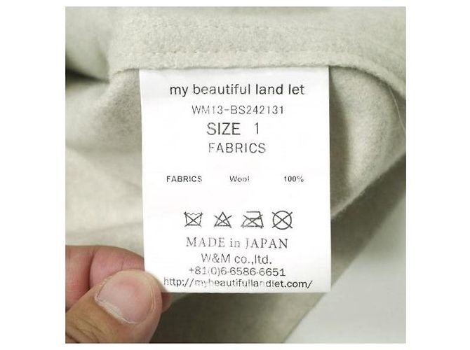 Autre Marque mi hermoso landlet Chaleco de Lana de Tela MELTON Beige - vista 9