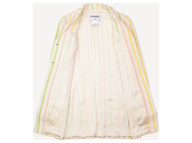 Chaqueta de tweed Chanel 04C P22464 Blanco - vista 5