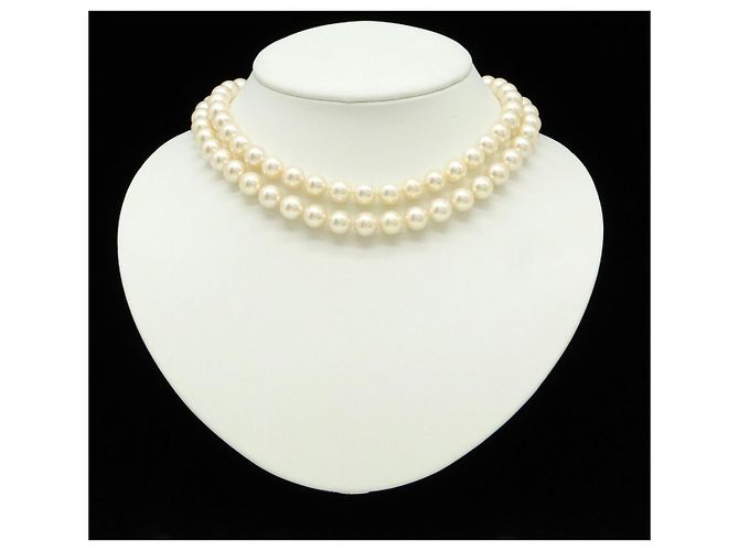 Autre Marque Collar largo de perlas Beige - vista 4