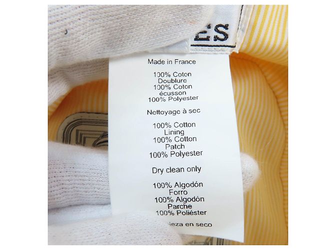 Cappello bucket in cotone Calvi di Hermès Giallo - vista 10