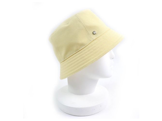 Cappello bucket in cotone Calvi di Hermès Giallo - vista 5