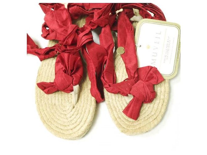 Autre Marque Sandali Espadrilles Cervera di MUVEIL Rosso - vista 5