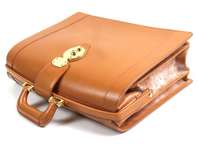 Autre Marque CIMABUE Bolsa Alexander Dulles Bolsa de negócios em couro bridão Marrom Camelo - vista 4