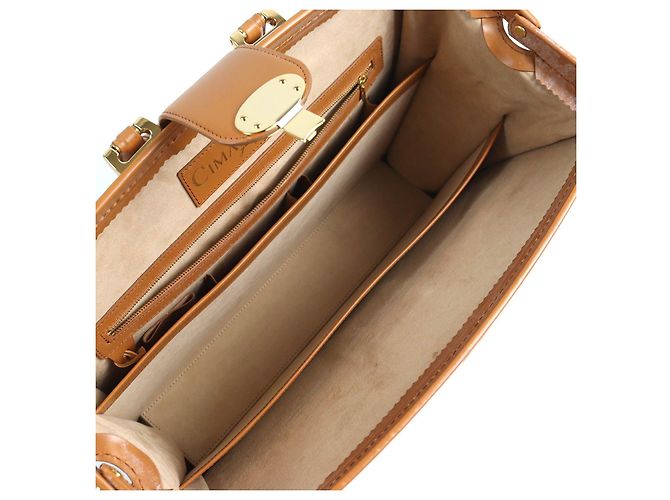 Autre Marque CIMABUE Bolsa Alexander Dulles Bolsa de negócios em couro bridão Marrom Camelo - vista 9