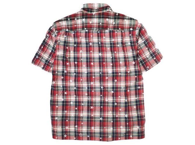 Autre Marque Camisa de algodón STAR PLAID MIX de Uniform Experiment Roja Azul marino - vista 2
