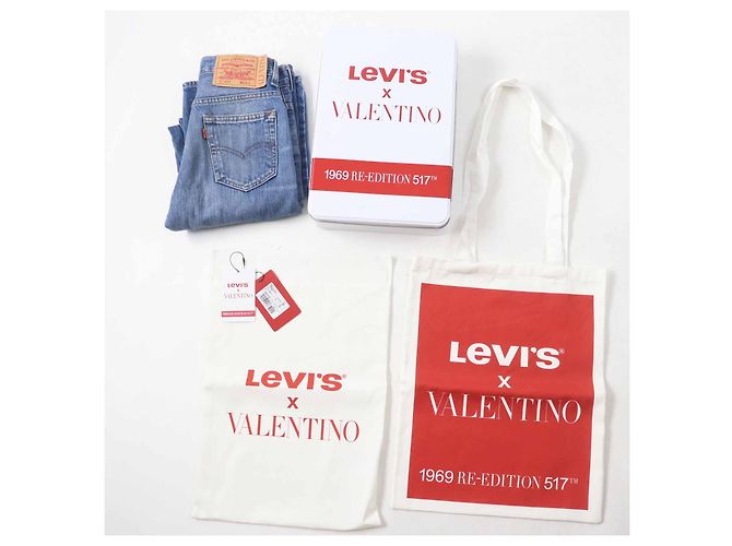 Calças de denim de algodão 517 REEDIÇÃO 1969 Valentino×Levi's Edição Limitada - vista 14