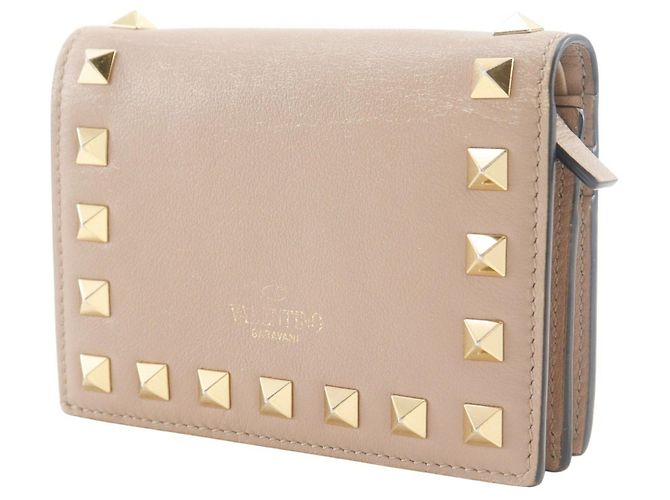 Cartera Small Rockstud Valentino Garavani Beige - vista 2