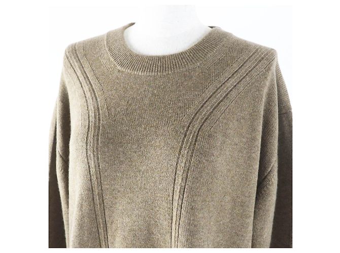 Suéter de cachemira con cuello redondo Hermès Castaño - vista 2