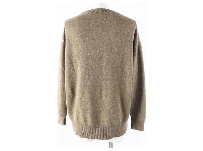 Suéter de cachemira con cuello redondo Hermès Castaño - vista 4