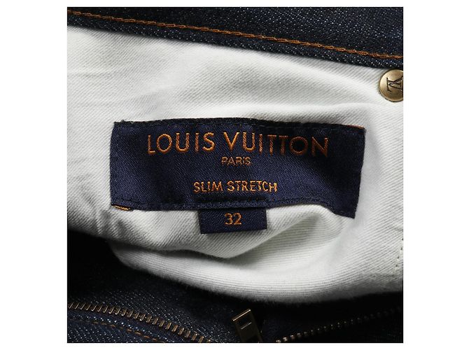 Pantalones de algodón denim Louis Vuitton Azul Azul marino - vista 3