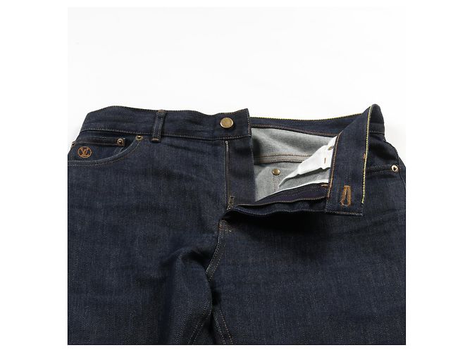 Pantalones de algodón denim Louis Vuitton Azul Azul marino - vista 7