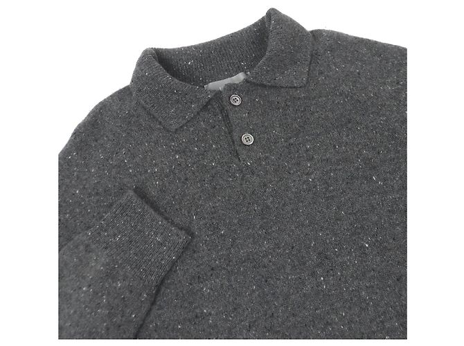 Dior Logo-Patch Maiglöckchen Strickwaren aus Kaschmir Grau - Ansicht 2