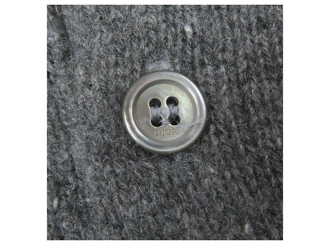 Dior Logo-Patch Maiglöckchen Strickwaren aus Kaschmir Grau - Ansicht 4