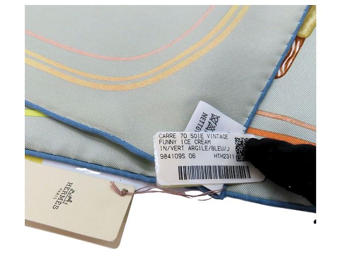 Bufanda de seda CARRE 70 de Hermès Verde - vista 8