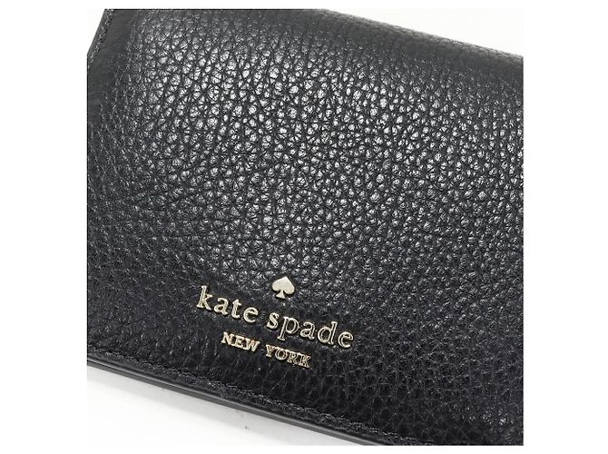 Cartera bifold pequeña Lena de piel de ternera Kate Spade Negro - view 5