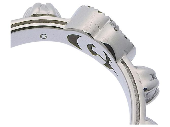 Gucci 18K Weißgold GG verschlungenen G Ring Golden - Ansicht 3