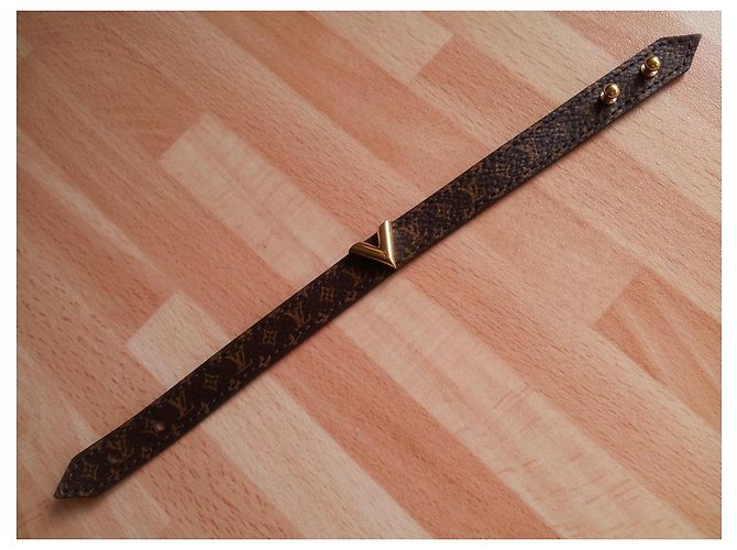 Bracciale Louis Vuitton Monogram Marrone Oro - vista 7
