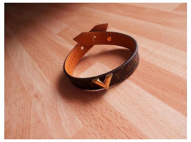 Bracciale Louis Vuitton Monogram Marrone Oro - vista 8