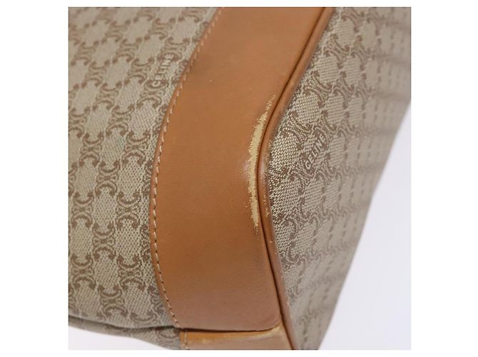 Céline Borsa a Spalla in Tela Macadam CELINE PVC Beige Oro Auth 139658 D'oro - vista 16