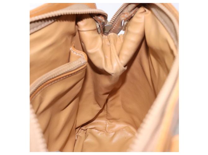 Céline Borsa a Spalla in Tela Macadam CELINE PVC Beige Oro Auth 139658 D'oro - vista 20
