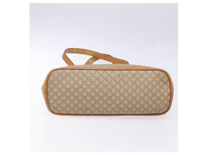 Céline Borsa a Spalla in Tela Macadam CELINE PVC Beige Oro Auth 139658 D'oro - vista 5