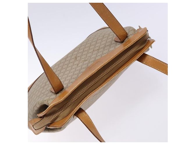 Céline Borsa a Spalla in Tela Macadam CELINE PVC Beige Oro Auth 139658 D'oro - vista 6