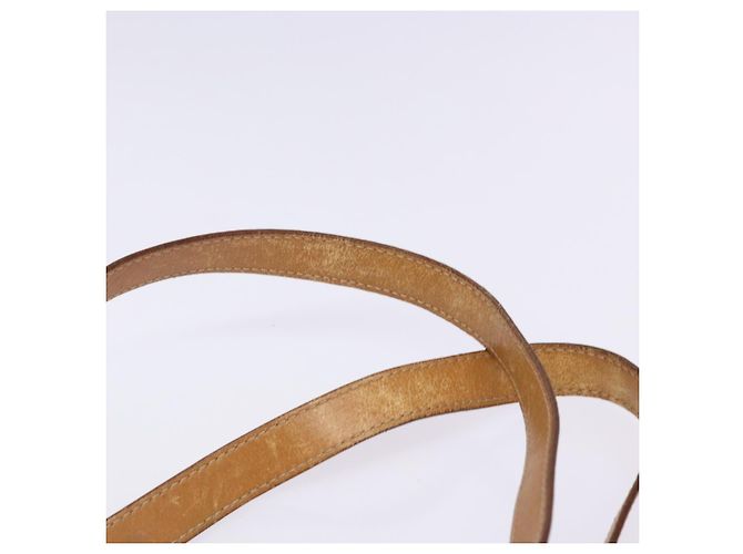 Céline Borsa a Spalla in Tela Macadam CELINE PVC Beige Oro Auth 139658 D'oro - vista 8