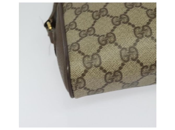 Gucci Borsa GG Supreme Web Sherry Line in PVC Beige Oro Rosso 116 02 089 Auth 139947 D'oro - vista 14