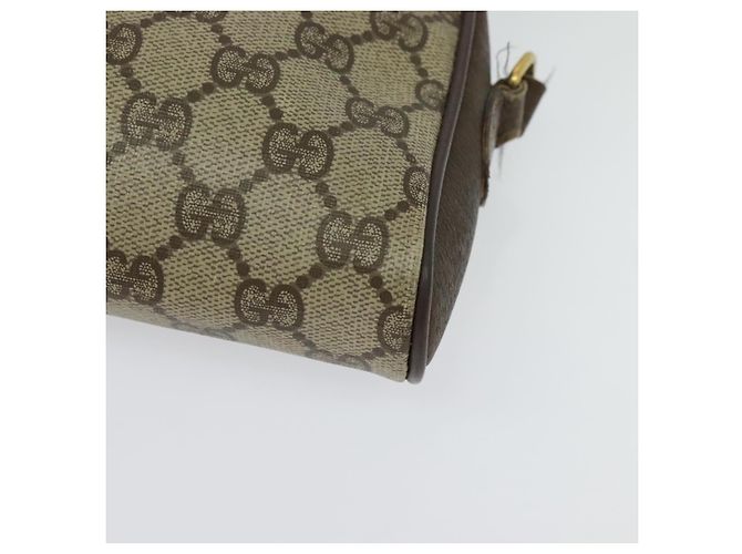 Gucci Borsa GG Supreme Web Sherry Line in PVC Beige Oro Rosso 116 02 089 Auth 139947 D'oro - vista 15