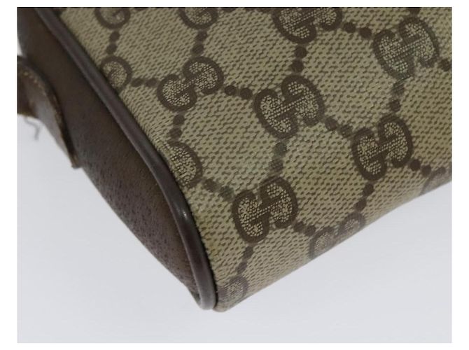 Gucci Borsa GG Supreme Web Sherry Line in PVC Beige Oro Rosso 116 02 089 Auth 139947 D'oro - vista 16