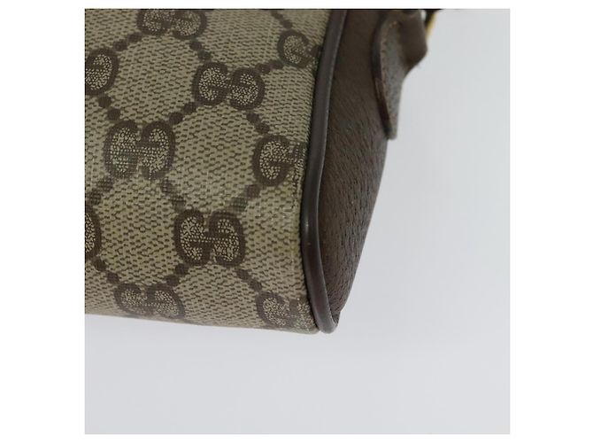 Gucci Borsa GG Supreme Web Sherry Line in PVC Beige Oro Rosso 116 02 089 Auth 139947 D'oro - vista 17