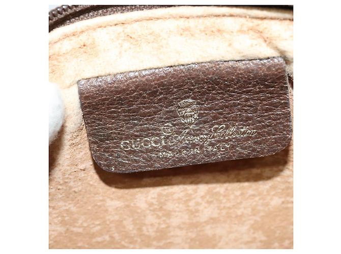 Gucci Borsa GG Supreme Web Sherry Line in PVC Beige Oro Rosso 116 02 089 Auth 139947 D'oro - vista 19
