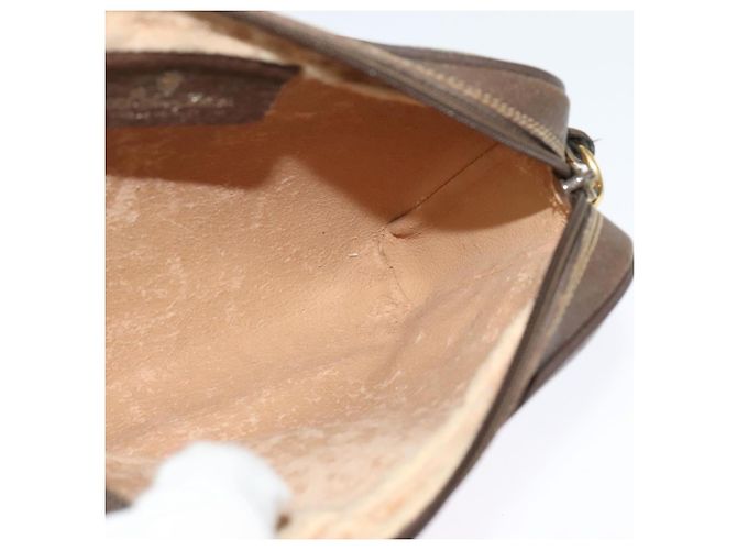 Gucci Borsa GG Supreme Web Sherry Line in PVC Beige Oro Rosso 116 02 089 Auth 139947 D'oro - vista 20