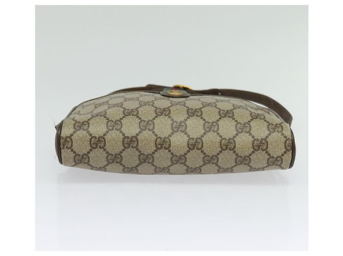 Gucci Borsa GG Supreme Web Sherry Line in PVC Beige Oro Rosso 116 02 089 Auth 139947 D'oro - vista 5
