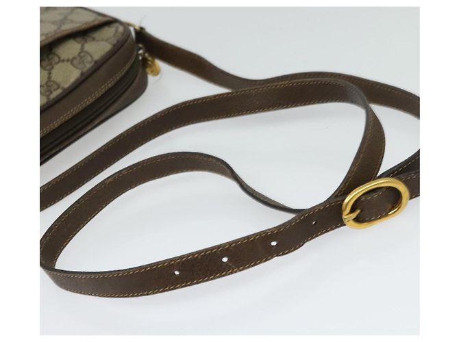 Gucci Borsa GG Supreme Web Sherry Line in PVC Beige Oro Rosso 116 02 089 Auth 139947 D'oro - vista 7