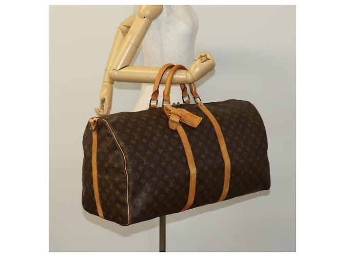 LOUIS VUITTON Borsa Boston Monogram Keepall Bandouliere 60 M41412 LV Auth bs28623 Monogramma - vista 23