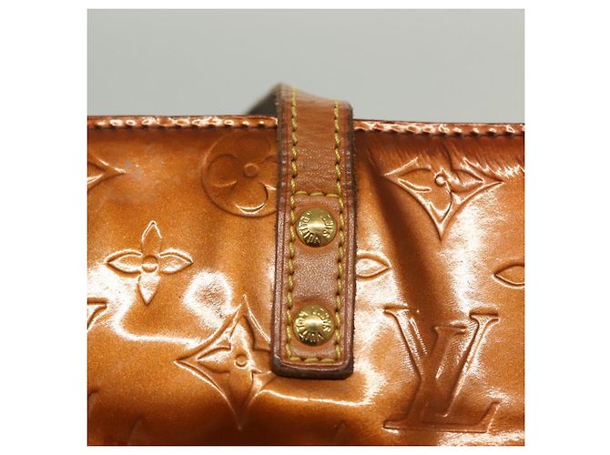 LOUIS VUITTON Monogram Vernis Reade MM Borsa a Mano Bronzo M91143 LV Auth 137923 - vista 18