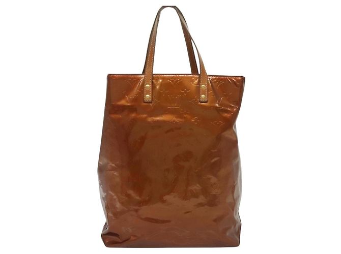 LOUIS VUITTON Monogram Vernis Reade MM Borsa a Mano Bronzo M91143 LV Auth 137923 - vista 2