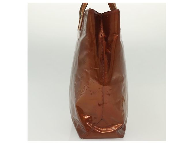 LOUIS VUITTON Monogram Vernis Reade MM Borsa a Mano Bronzo M91143 LV Auth 137923 - vista 3