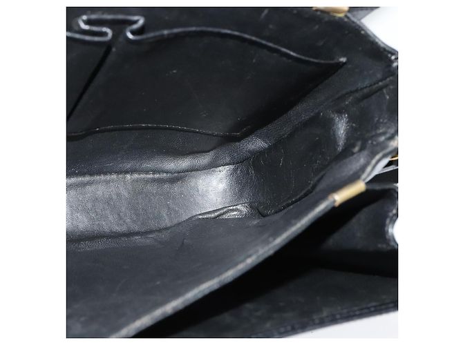 Céline Borsa a Spalla in Pelle Nera e Oro Auth fm4838 Nero D'oro - vista 21