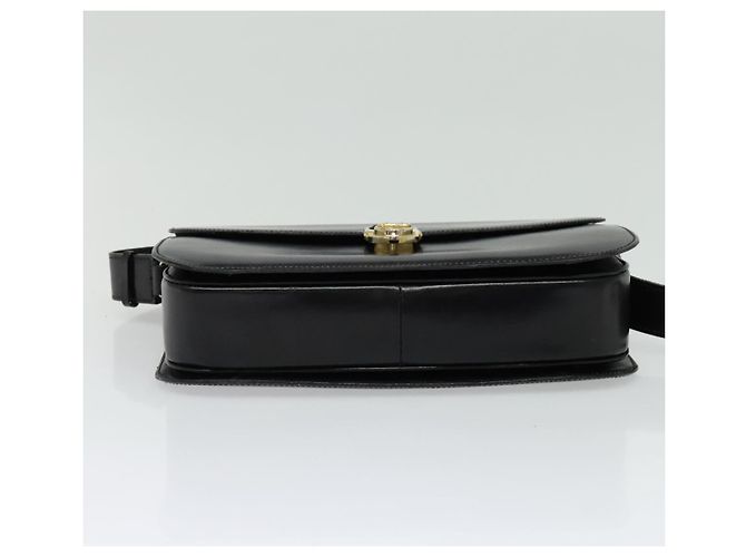 Céline Borsa a Spalla in Pelle Nera e Oro Auth fm4838 Nero D'oro - vista 5