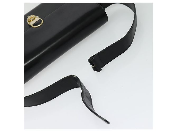 Céline Borsa a Spalla in Pelle Nera e Oro Auth fm4838 Nero D'oro - vista 7