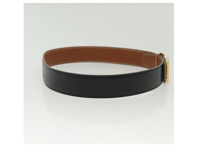 Hermès HERMES Constance H Gürtel aus Leder 31,1"" schwarz Auth ki5928 - Ansicht 4