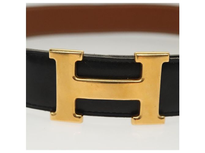 Hermès HERMES Constance H Gürtel aus Leder 31,1"" schwarz Auth ki5928 - Ansicht 5