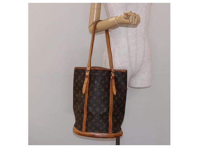 LOUIS VUITTON Borsa a Spalla Monogram Bucket GM M42236 LV Auth 139420 Monogramma - vista 23