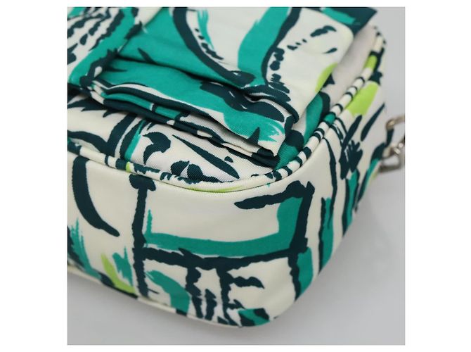 Borsa a Spalla con Catena PRADA in Nylon Verde Argento Autentica 139976 - vista 15