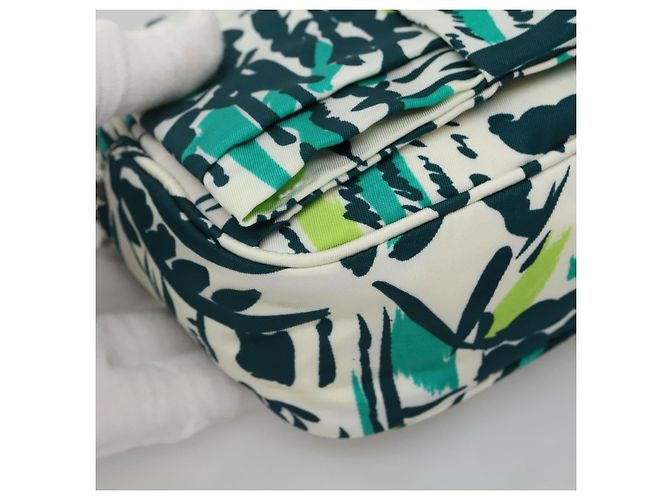 Borsa a Spalla con Catena PRADA in Nylon Verde Argento Autentica 139976 - vista 16