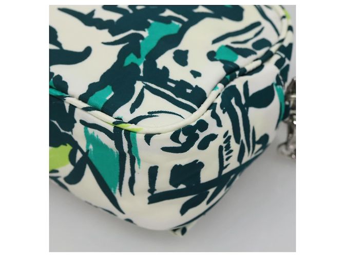Borsa a Spalla con Catena PRADA in Nylon Verde Argento Autentica 139976 - vista 17